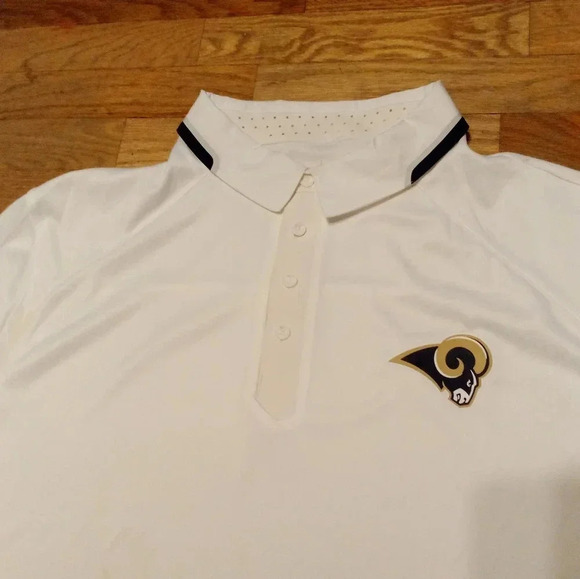 Nike Golf St. Louis Rams Polo Shirt Men’s Size 3XL Color White Short Sleeve - Picture 2 of 8